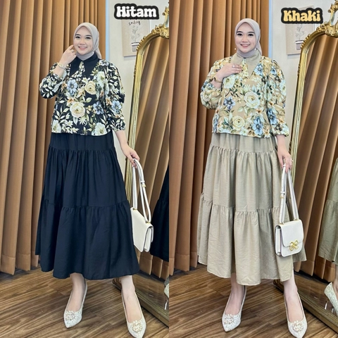 Khisna collection - Oneset rok FUJI no hijab dewasa