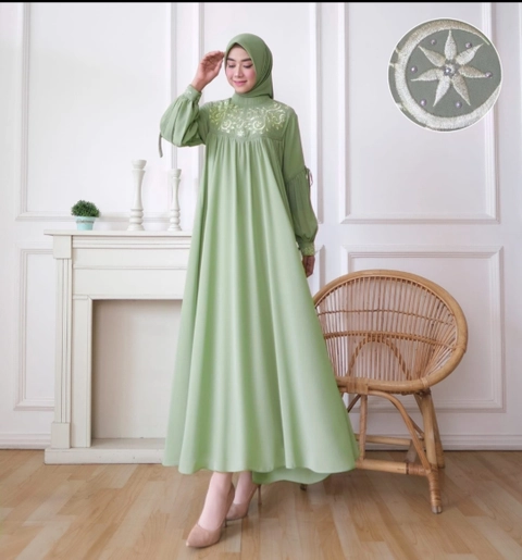 Celin Fashion [TA] - Gamis Syifa motif + kerudung