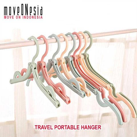 Moveonesia - Travel Portable Hanger Gantungan Baju Lipat
