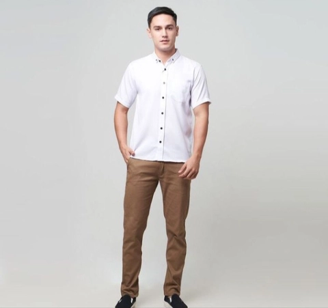 MR DEE - Kemeja pria katun putih elegan