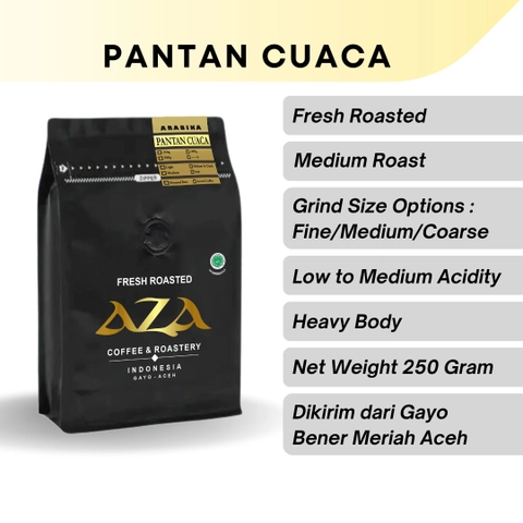Aza Coffee - Kopi Arabika Gayo Lues Pantan Cuaca 250 gr