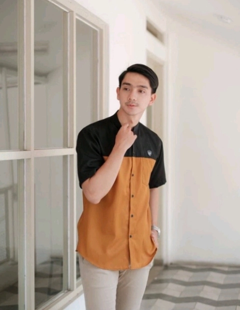Bursanekashop - BEST SELLER Baju Koko Pria Kurta Premium Hitam/Orean