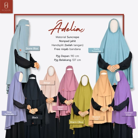 ELNOOR SYARI - ADELIA KHIMAR NON PAD JAHIT