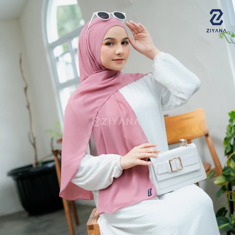 Ziyana Hijab - Pashmina Inner Oval Ceruty Babydoll Premium Nahwa