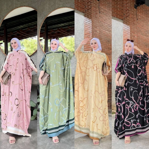 Rambe Batik Indonesia - Gamis Kaftan Mahalina Premium