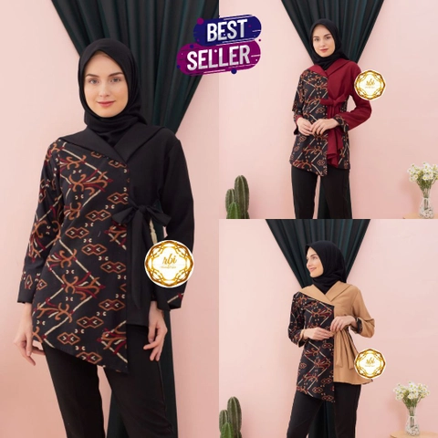 Rambe Batik Indonesia - Batik Zeena Blouse Atasan Muslim Wanita Best Seller ORIGINAL