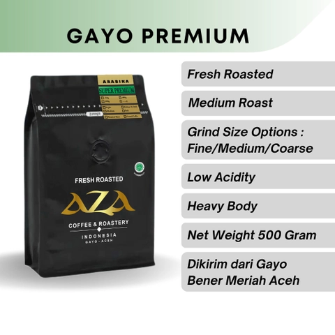 Aza Coffee - Kopi Arabika Gayo Kualitas Super Premium 500 gr