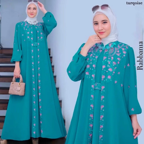 Alifa Shop - Gamis Kondangan/Dress Rabbania/Gamis Ceruty Babydoll/Gamis Lebaran/Gamis Terbaru
