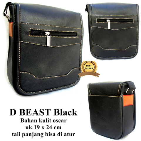 Lanc Fashion - Sling bag Tas Kulit selempang Pria Boxy Oscar Medium