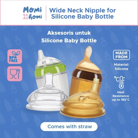 MOMI HOMI - S05 Nipple Dot Pengganti Wide Neck 1 Lubang / 2 Lubang / 3 Lubang Dot Sendok Sedotan