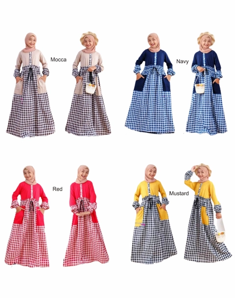 Ladee Official - Gamis Anak Model Nawa Maxi Kids 8-12 Tahun