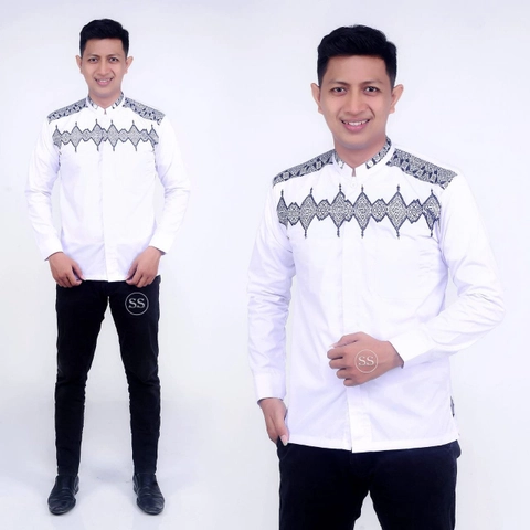 Batik Alfin - Baju koko Batik kombinasi Bordir model terbaru keren banget koko dewasa