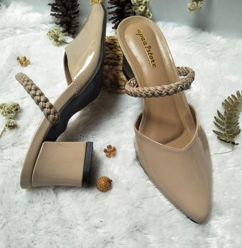 apaastore - Sandal Wanita Azkiya hak 5 cm CREEM Ap-07