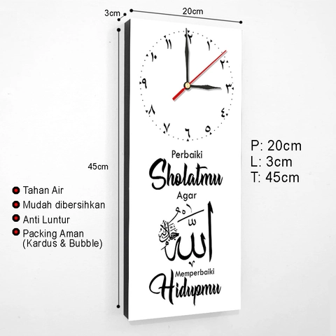 Ugiarts - Jam Dinding Islami Perbaiki Sholat Mu - JAM-87