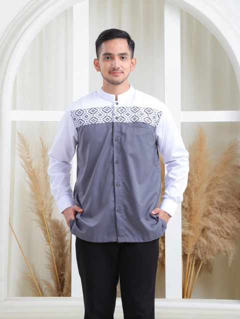 MOSQU MOSLEM QUALITY - [PO] Baju Koko Dewasa Lengan Panjang Model Khaleed