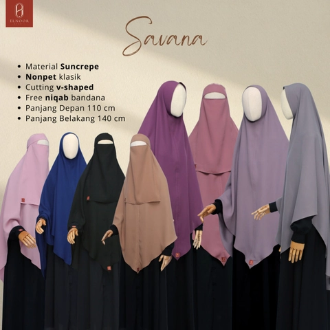 ELNOOR SYARI - SAVANA KHIMAR NON PAD V-SHAPED