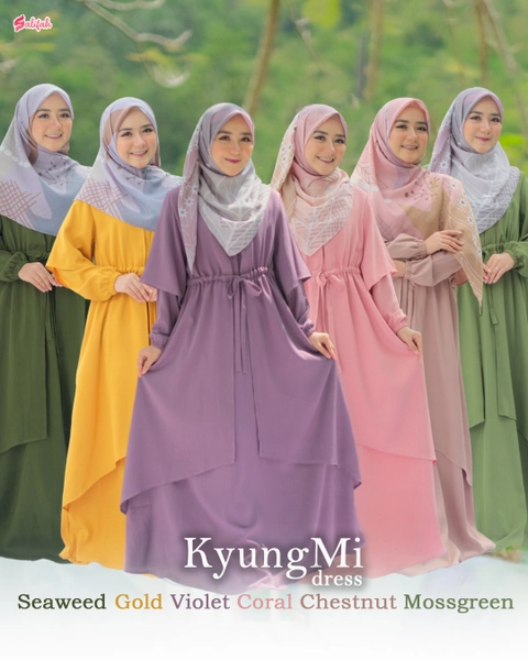Dzeera - SALIFAH - KYUNGMI DRESS / gamis polos cantik dan unik bahan premium