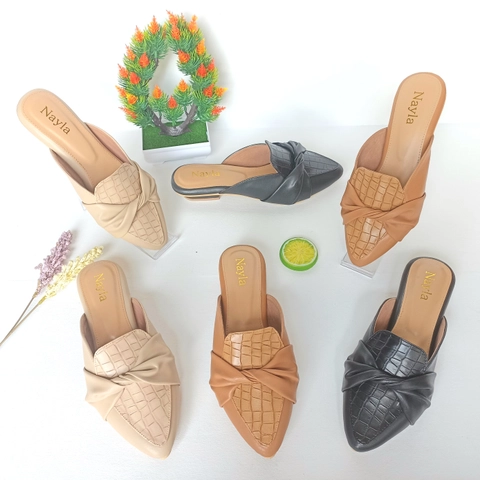 Nayla - Sandal Mules Wanita Hak 3cm Size 36-41 Series Zee