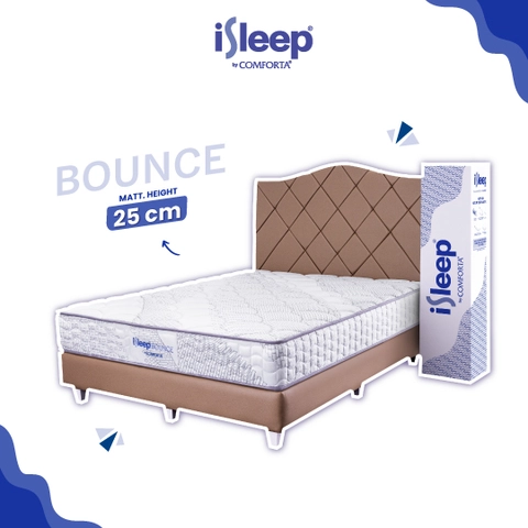 iSleep - iSleep Bounce by Comforta (Bonnel) - Vacuumed Mattress Only-Free Bantal