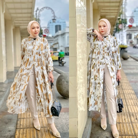 [B1G1] BELI 1 GRATIS 1 Baju Atasan Tunik NADIRA LONG TUNIK (Premium Quality)