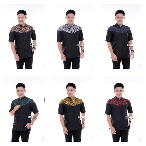Batik Alfin - Baju koko pria dewasa kombinasi batik modern terbaru motif danid bagus banget