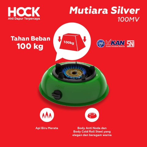 UTAMAMEGA - Kompor Gas Hock 1 Tungku Mutiara Silver 100MV