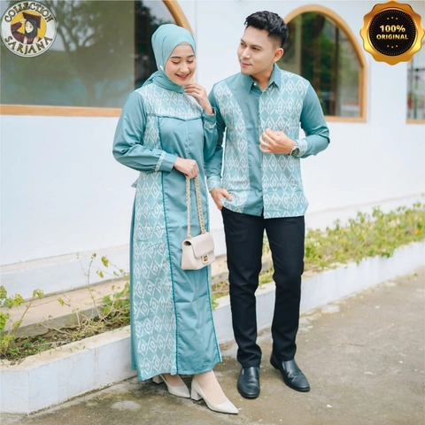 COLLECTION SARJANA - GAMIS MOTIF BATIK - COUPLE GAMIS ALMAS - ORIGINAL - BATIK KATUN PRIMA SANFORIS