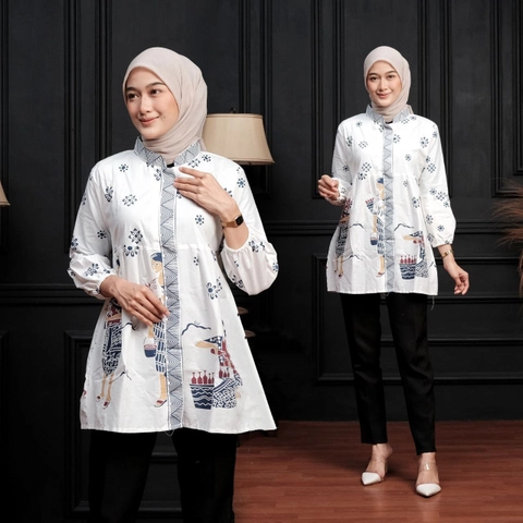Ks muslim fashion - Atasan Wanita Terviral Blouse Santai Remi Juga Bisa Motif Mbok jamu