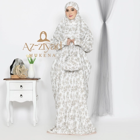Azziyad Mukena - Mukena Terusan Dewasa Katun Foil Mukenah Lajuran Jumbo