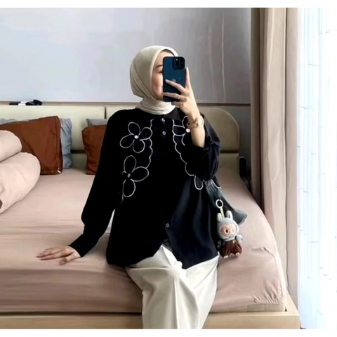 Muslim Clothing - Muslim Clothing-LUCIA BLOUSE BORDIR CRINGKEL AIRFLOW