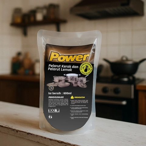 Kemasan refill power black POWER DEGREASER BURN penghilang kerak pembersih wajan pembersih panci