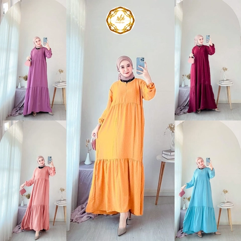 Rambe Batik Indonesia - TERBARU Dress Muslim Cringkel Uragiri