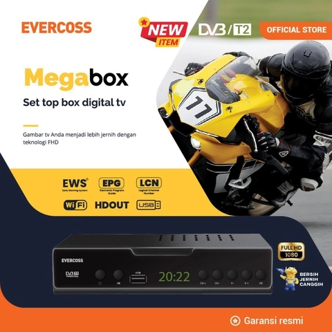TWINS STATIONERY - Set Top Box Evercoss MAx Support Wifi bisa Youtube Dan Iptv