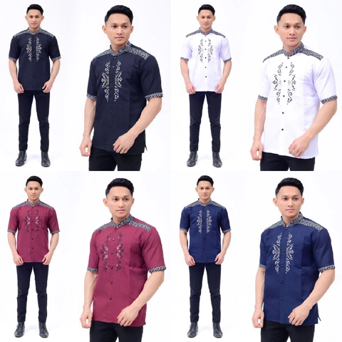 Batik Alfin - Baju koko bordir kombinasi batik model terbaru bagus