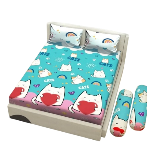 Galeripuko - Sprei Katun Premium Motif Cats Love