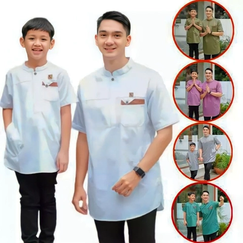 Kois Batik - Baju koko cuplen kurta ayah dan anak elegan dipandang