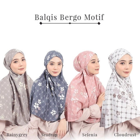 Barakallah official store - Bergo Balqis - Hijab Instan Bergo Motif