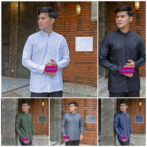 Juragan Kurta - Baju Koko Pria Dewasa Lengan Panjang Polos Motif Marvel