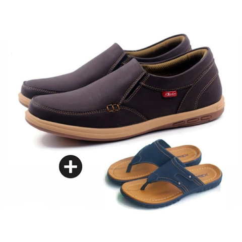 Joemen Official - Joemen Sepatu Pria Kulit J 21 Free Sandal 01 Anti Slip Termurah