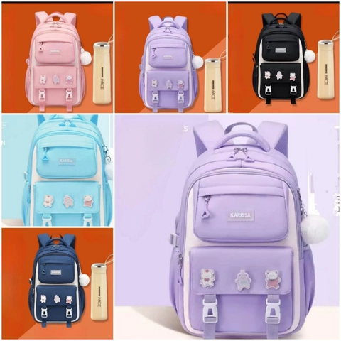 Alcaff - Tas Ransel Anak Sekolah Karis Free Botol Minum