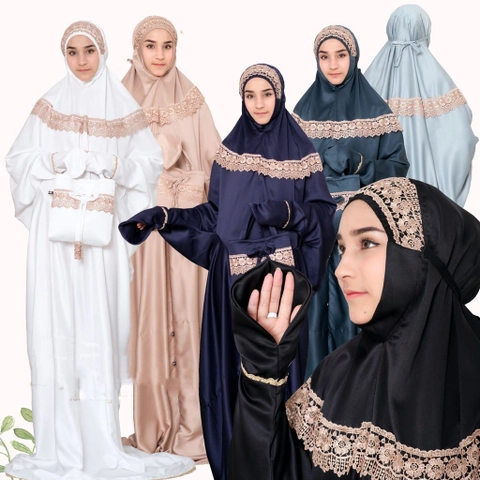 EVM Stockist - SRIAYU COLLECTION - Mukena Terusan Anjani Sutra Velvet Premium