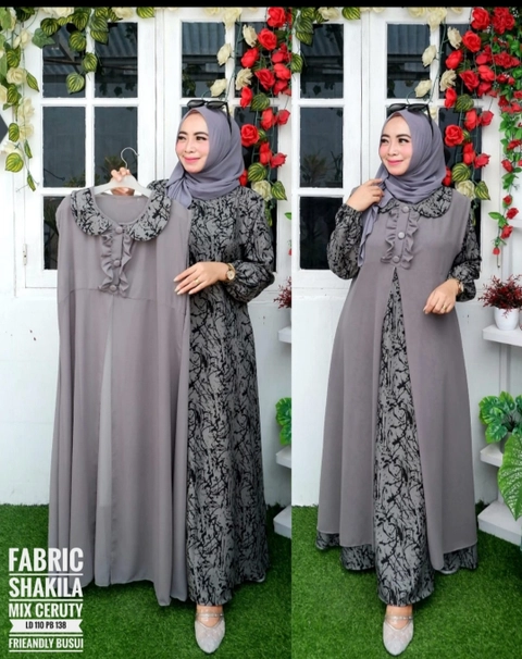 Celin Fashion [TA] - Gamis + auter motif akar