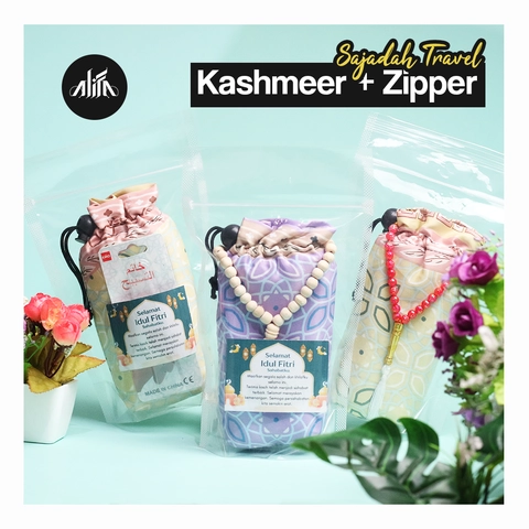 Alifa Sajadah Shop - Sajadah Travel Kashmir Free Zipper Souvenir Sajadah