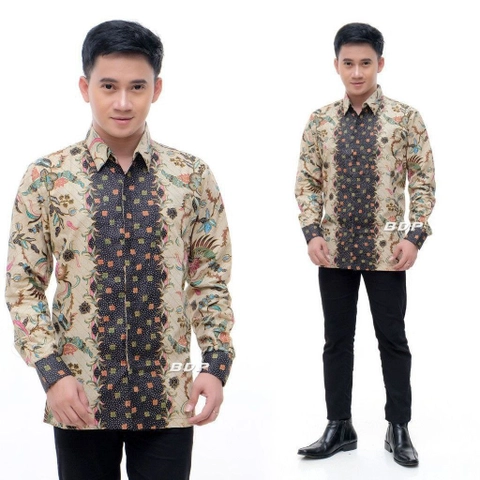 Batik Berjaya - Kemeja lengan panjang Batik kurni