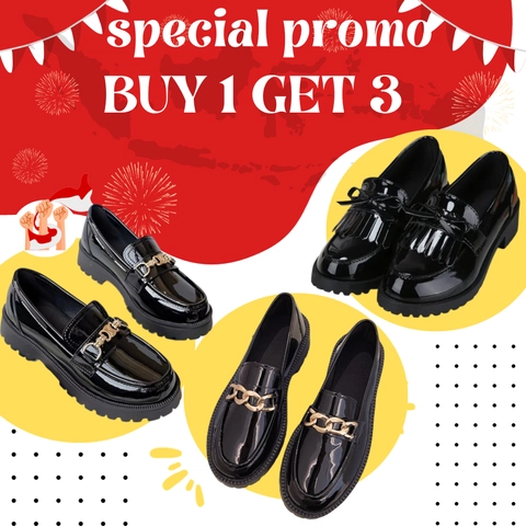 Koekita - Promo Spesial Buy 1 Get 3 Sepatu Flat Oxford Wanita DR Series