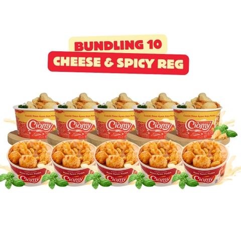 Makanan RIngan Paket Bundling 10 Mix Cheese & Spicy