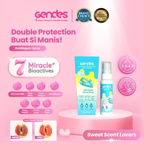 GENDES - Gendes Sweet Aromatic Feminine Care Spray with BUbblegum 7 Miracle Bioactives