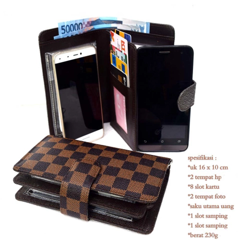 Lanc Fashion - Dompet lipat wanita mini hpo Catur 2hp multifungsi