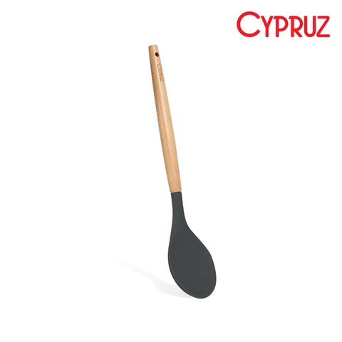 Cypruz Utensil Gg Kayu Kepala Silicone Sendok Serving Bulat ABU2 1296X1 AM0933AU