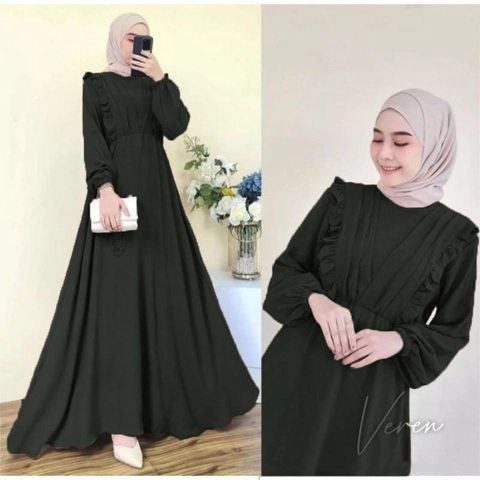 MEQA DAILY - Gamis Wanita Veren Hyget Super Crinkle